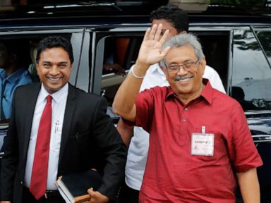 Sri Lankan leader's party to support Rajapaksa in polls