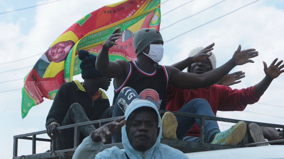 Zambia's opposition leader takes lead in presidential poll