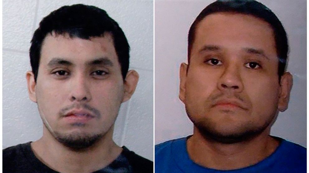 FILE - This combination of images shown during a press conference at the Royal Canadian Mounted Police "F" Division headquarters in Regina, Saskatchewan, on Sunday, Sept. 4, 2022, shows Damien Sanderson, left, and his brother Myles Sanderson. Canadia