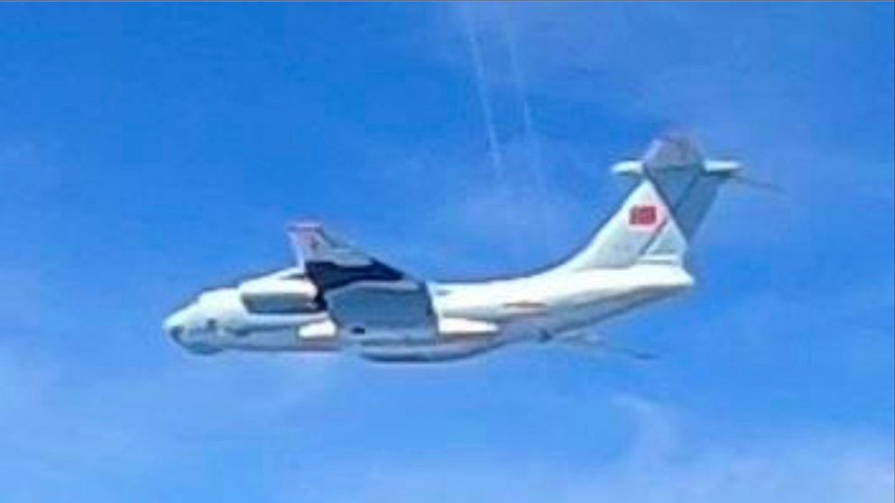 This handout photo from the Royal Malaysian Air Force taken on May 31, 2021 and released on June 1, 2021 shows a Chinese People's Liberation Army Air Force (PLAAF) Ilyushin Il-76 aircraft that Malaysian authorities said was in the airspace over Malay