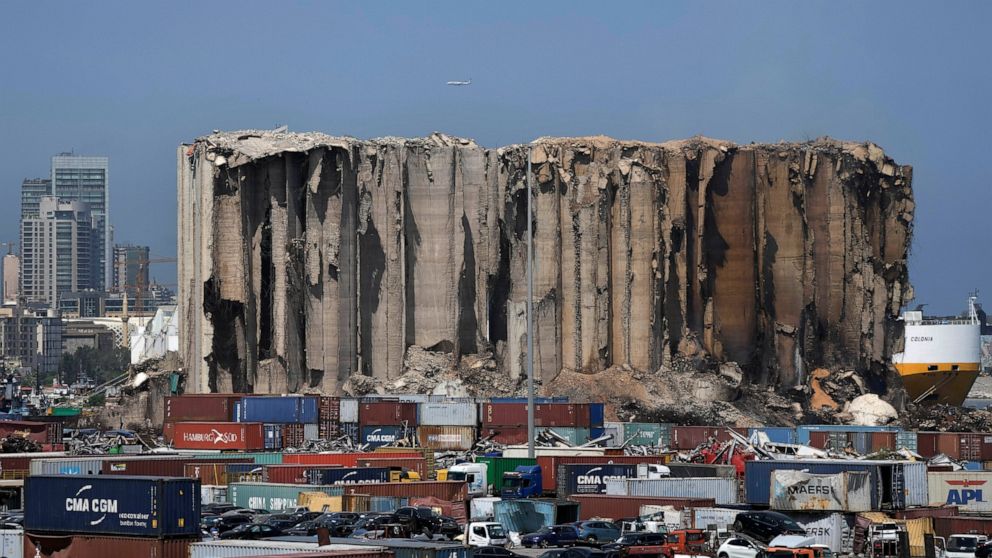 Smoldering Beirut port silo risks total collapse amid fire