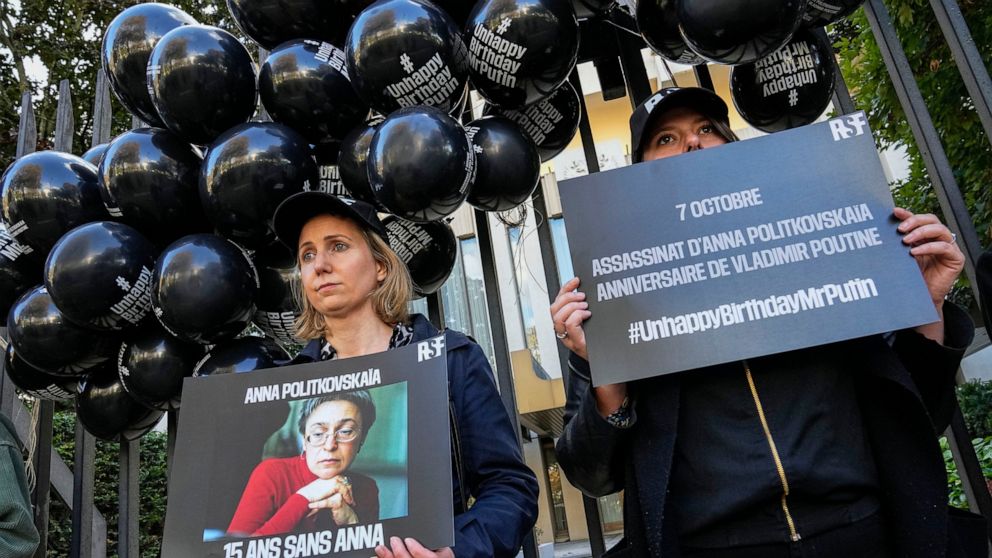 Russia marks 15th anniversary of Politkovskaya's killing