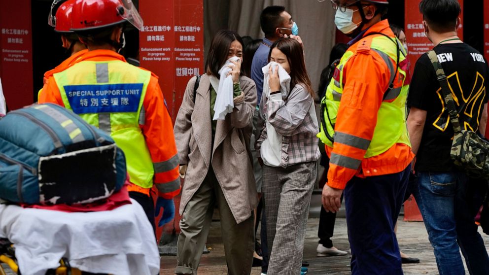 Major fire traps hundreds in Hong Kong tower 12 injured – ABC News