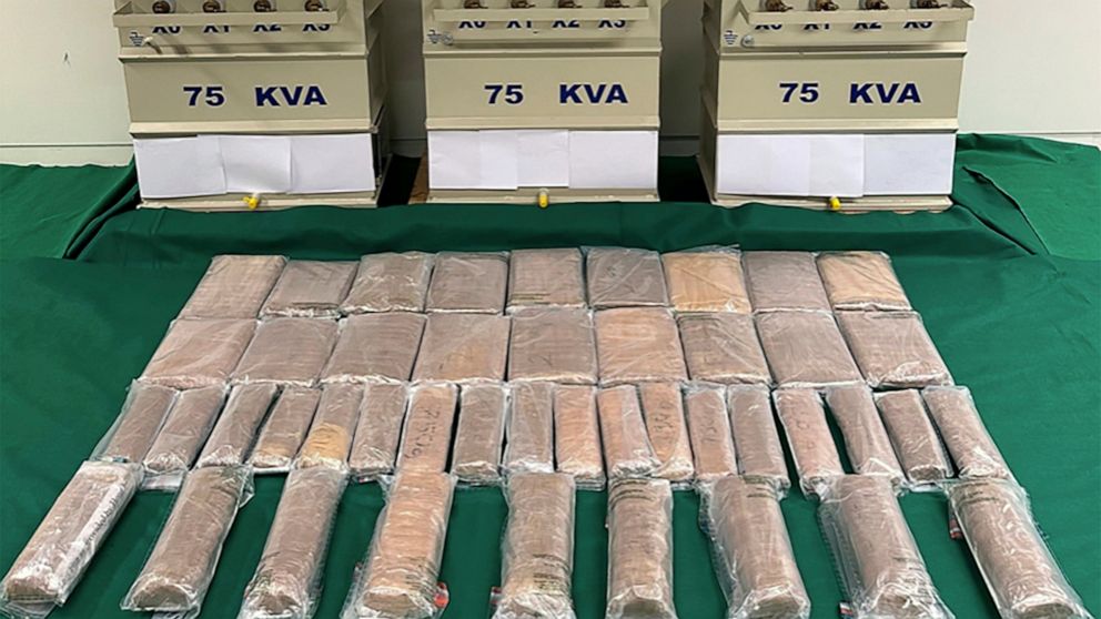 Hong Kong seizes drugs hidden in electrical transformers