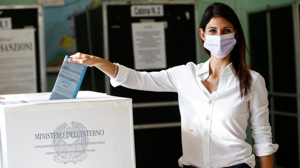 1st projections: Rome mayor may fall short of making runoff