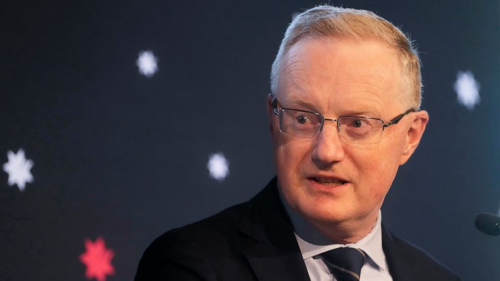 FILE - Governor of the Reserve Bank of Australia Philip Lowe speaks in Sydney, Australia, Thursday, Sept. 8, 2022. Australia's central bank has boosted its benchmark interest rate for a sixth consecutive month to a nine-year high of 2.6% Tuesday Oct.