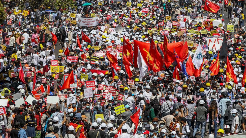 Mass Anti Coup Protests In Myanmar As Un Warns Of Crackdown Abc News