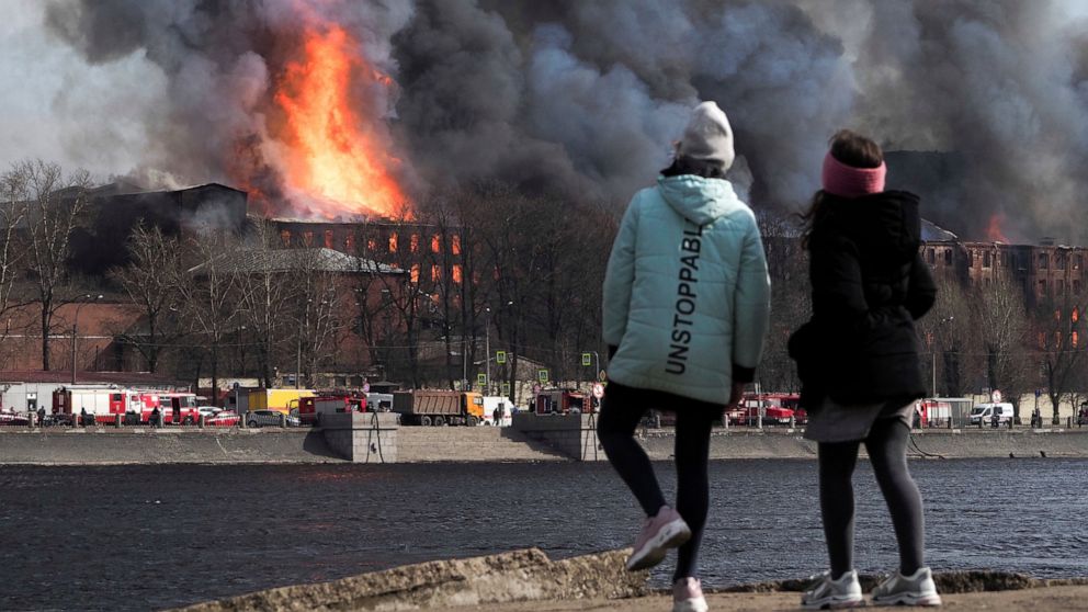 Firefighter Killed as Massive Fire Destroys Historic Factory in St. Petersburg