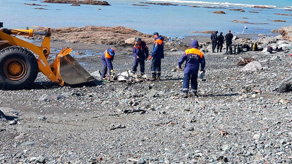 Tourist helicopter crashes in Russian crater lake; 8 missing