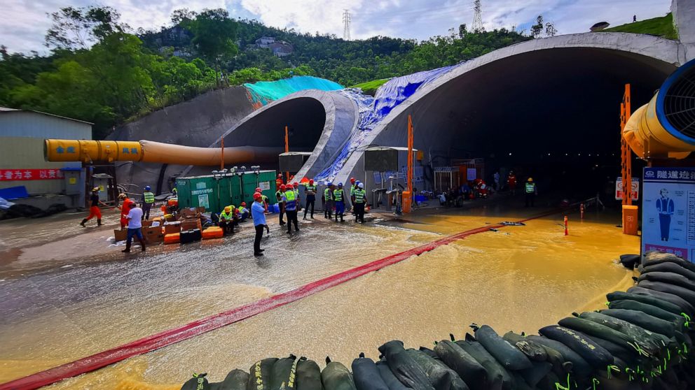 All 14 workers lost in tunnel flood in China confirmed dead