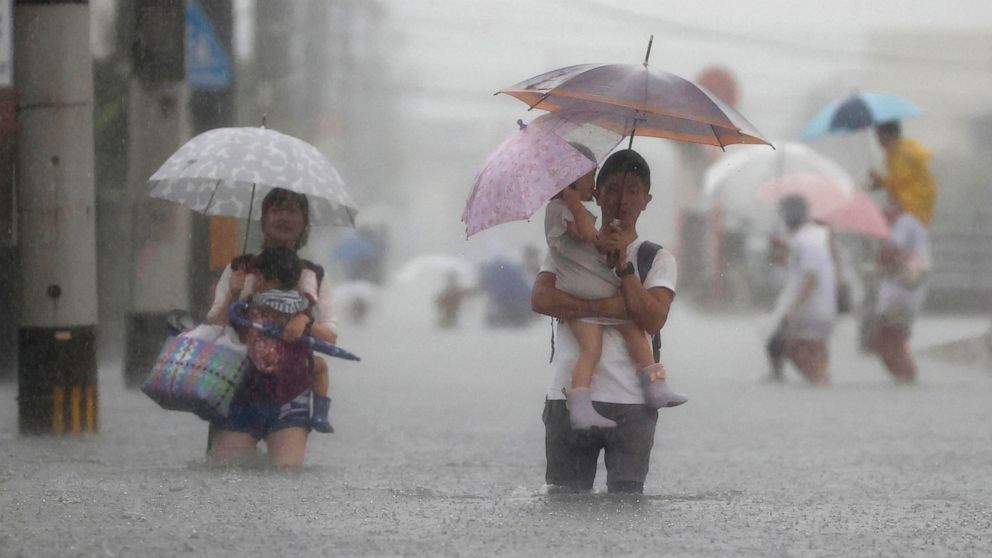 Heavy rain causes floods, mudslides in southwestern Japan
