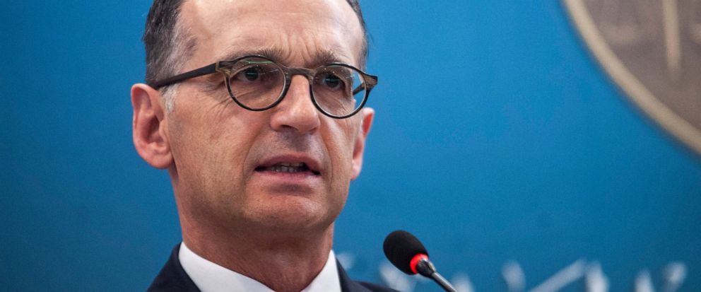 German Foreign Minister Heiko Maas speaks during a news conference, in Tunis, Tunisia, Monday, Oct. 28, 2019. (AP Photo/Hassene Dridi)