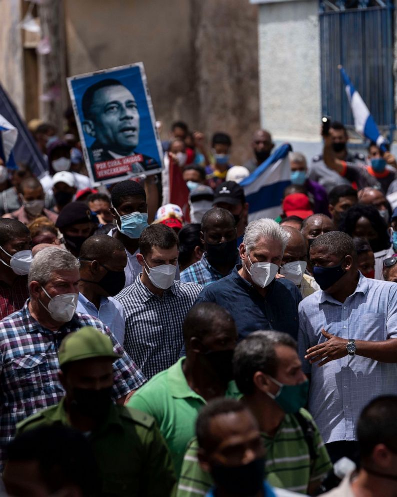 Demonstrators In Havana Protest Shortages Rising Prices Abc News