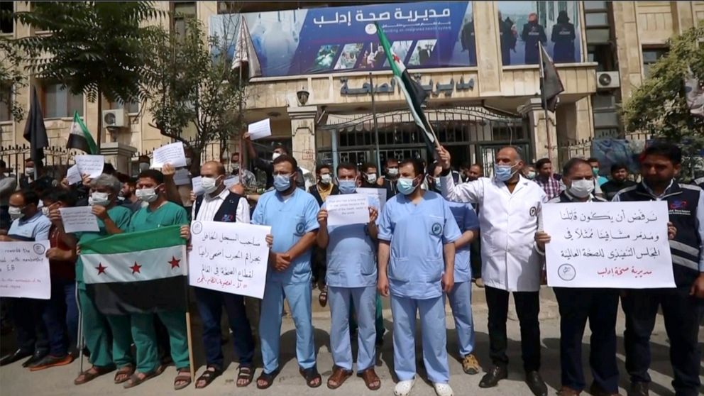 Protesters slam choice of Syria for board of UN health body - ABC News