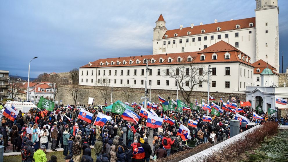 Slovaks protest defense treaty with US as lawmakers debate