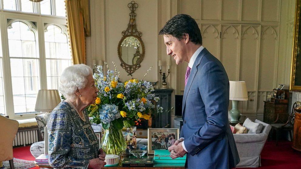 Queen hosts Trudeau in 1st in-person engagement since COVID