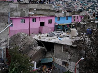Search in Mexico hill collapse slowed by fears of landslides