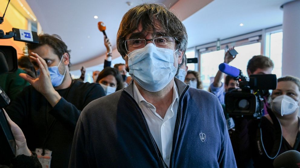 Catalan ex-leader Puigdemont freed temporarily