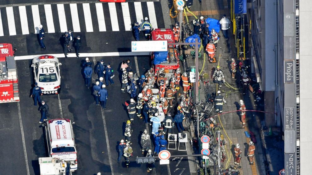 Suspected arson in downtown Osaka building leaves 24 dead – ABC News
