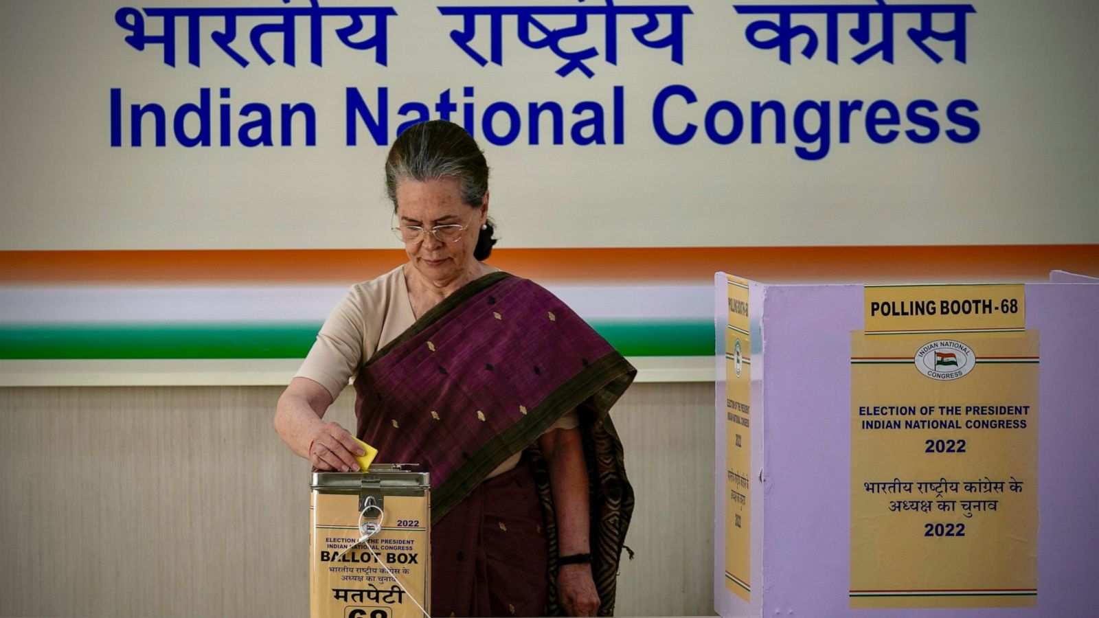 India's Congress begins vote to elect new party president - ABC News