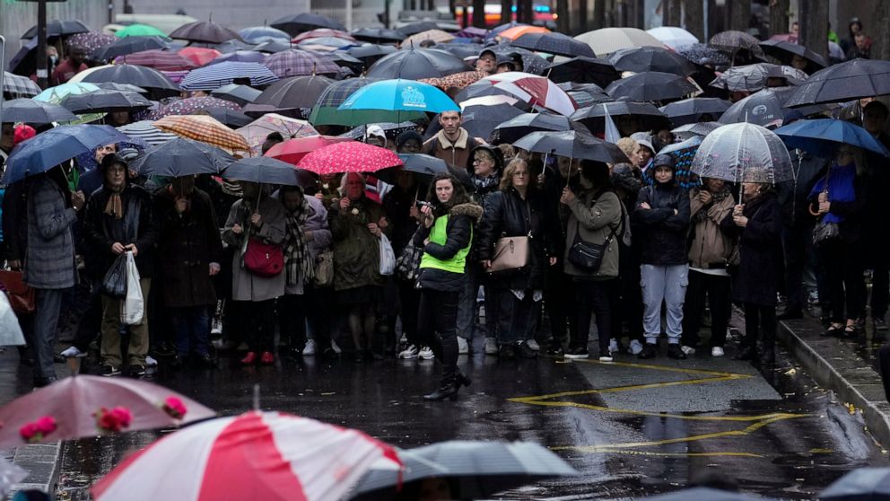 The relatives and family of a 12-year-old Parisian girl who was brutally killed and found in a plastic box is leading a silent march in her honor, through the neighborhood where young Lola lived, in Paris, Wednesday, Nov. 16, 2022. Her parents delaye