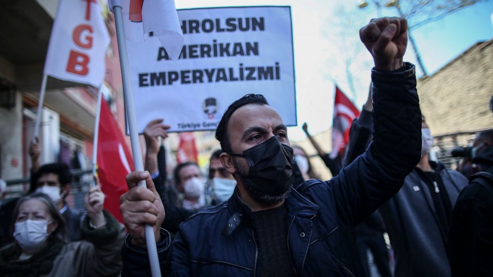 Turks demonstrate against Biden's Armenian genocide decision