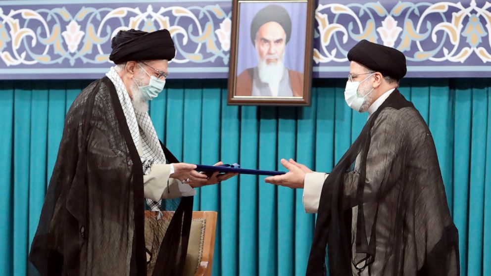 Iran swears in new hard-line president amid regional tension