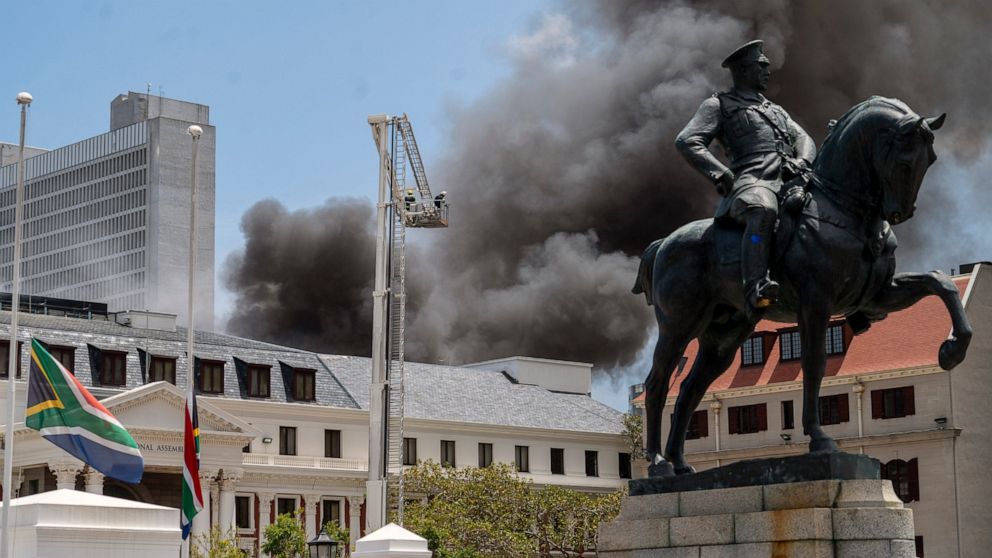 South Africa Parliament chamber 'completely gutted' by fire