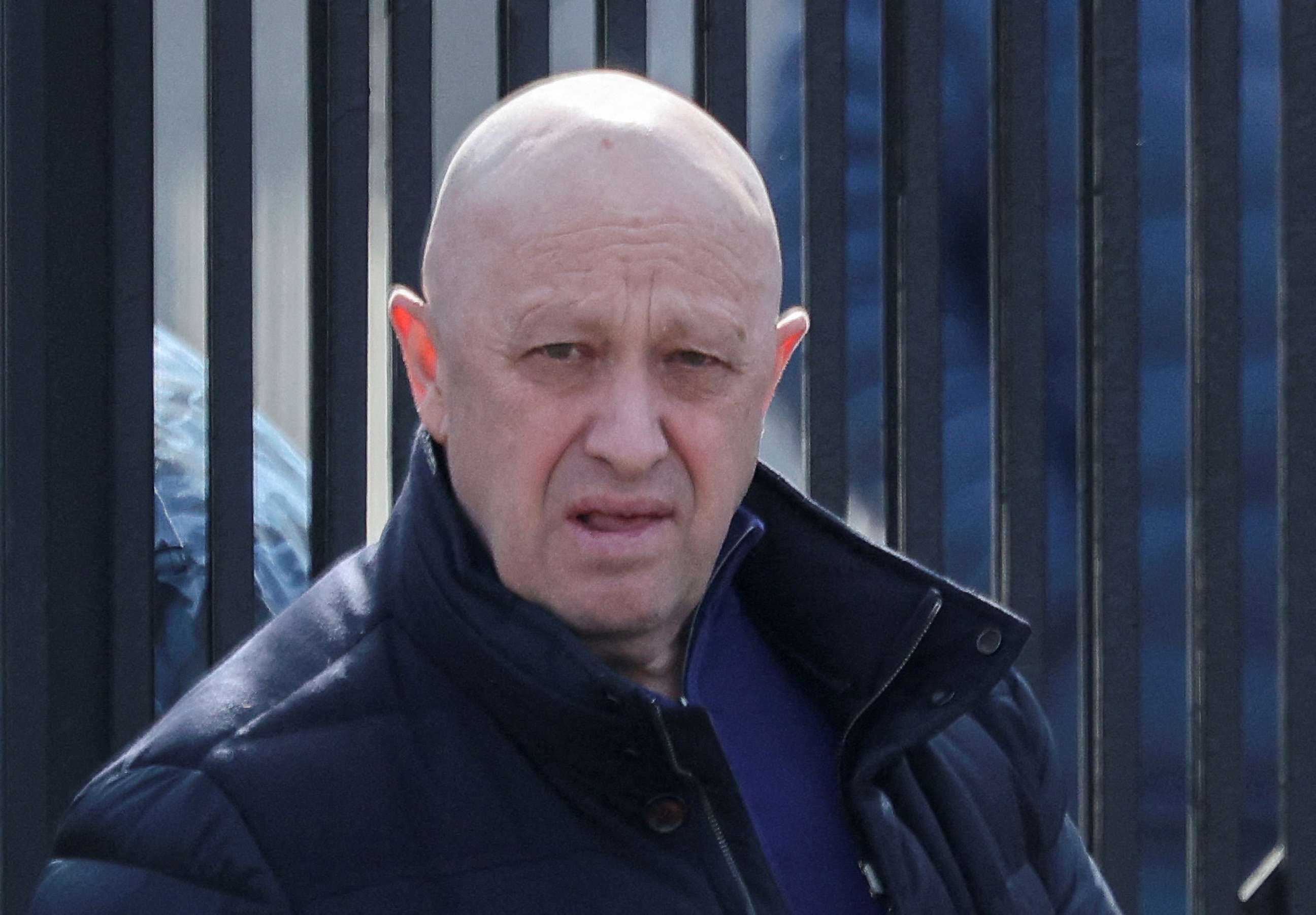 PHOTO: Founder of Wagner private mercenary group Yevgeny Prigozhin leaves a cemetery before the funeral of a Russian military blogger who was killed in a bomb attack in a St Petersburg cafe, in Moscow, April 8, 2023.