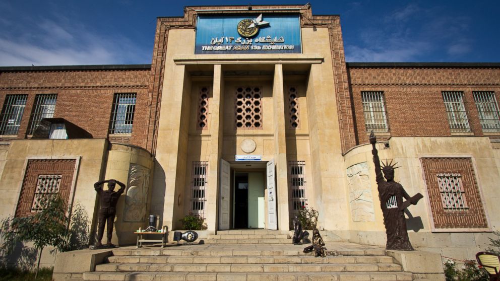 The main entrance to the former U.S. Embassy in Tehran, Iran, is shown, Nov. 3., 2013.