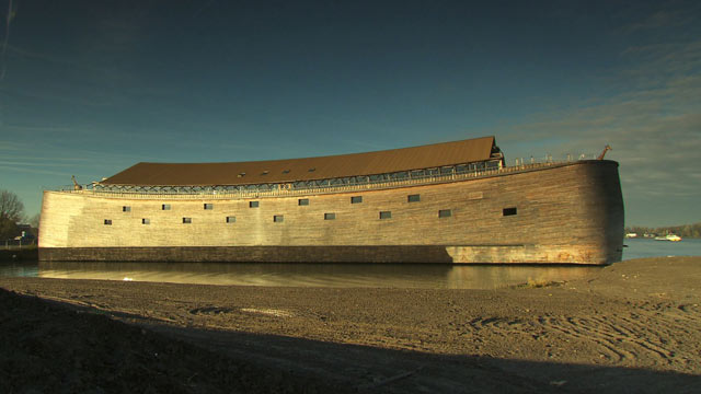 PHOTO: This ark, located an hour south of Amsterdam, is a replica of Noahs Biblical boat. Underwater archaeologist Bob Ballard is in Turkey, looking for evidence that the Great Flood happened.