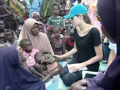 VIDEO: Angelina Jolie visits a refugee camp in Kenya.