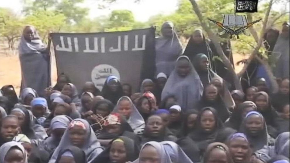 PHOTO: Video released May 12, 2014 by Boko Haram, the terrorist group, purportedly shows dozens of girls recently kidnapped in Nigeria.