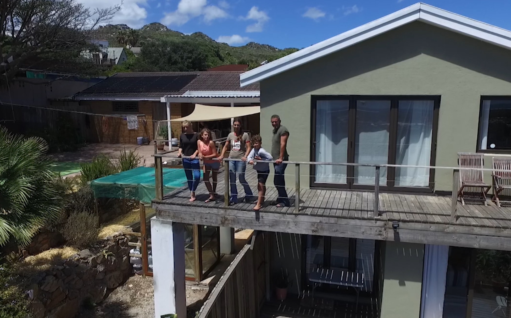 The James family seen here at their home in Cape Town, South Africa.