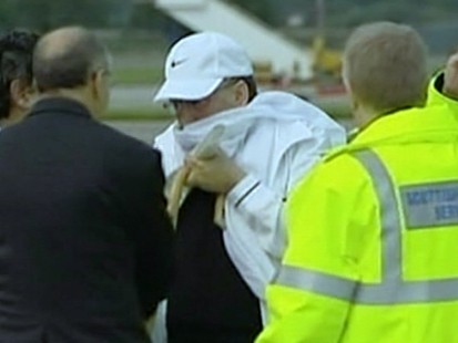 VIDEO: The newly freed bomber receives a heros welcome on his return home to Libya.