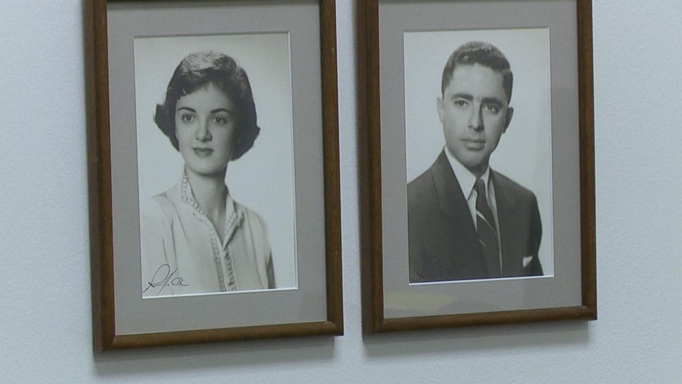 PHOTO: DHS Deputy Mayorkas' parents pictures hang in his office. His mother had fled Romania during WWII.