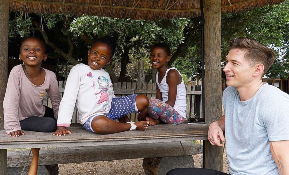 Kids in the Cape Town township where Xhosa is predominantly spoken are seen here teaching ABC's James Longman the language.