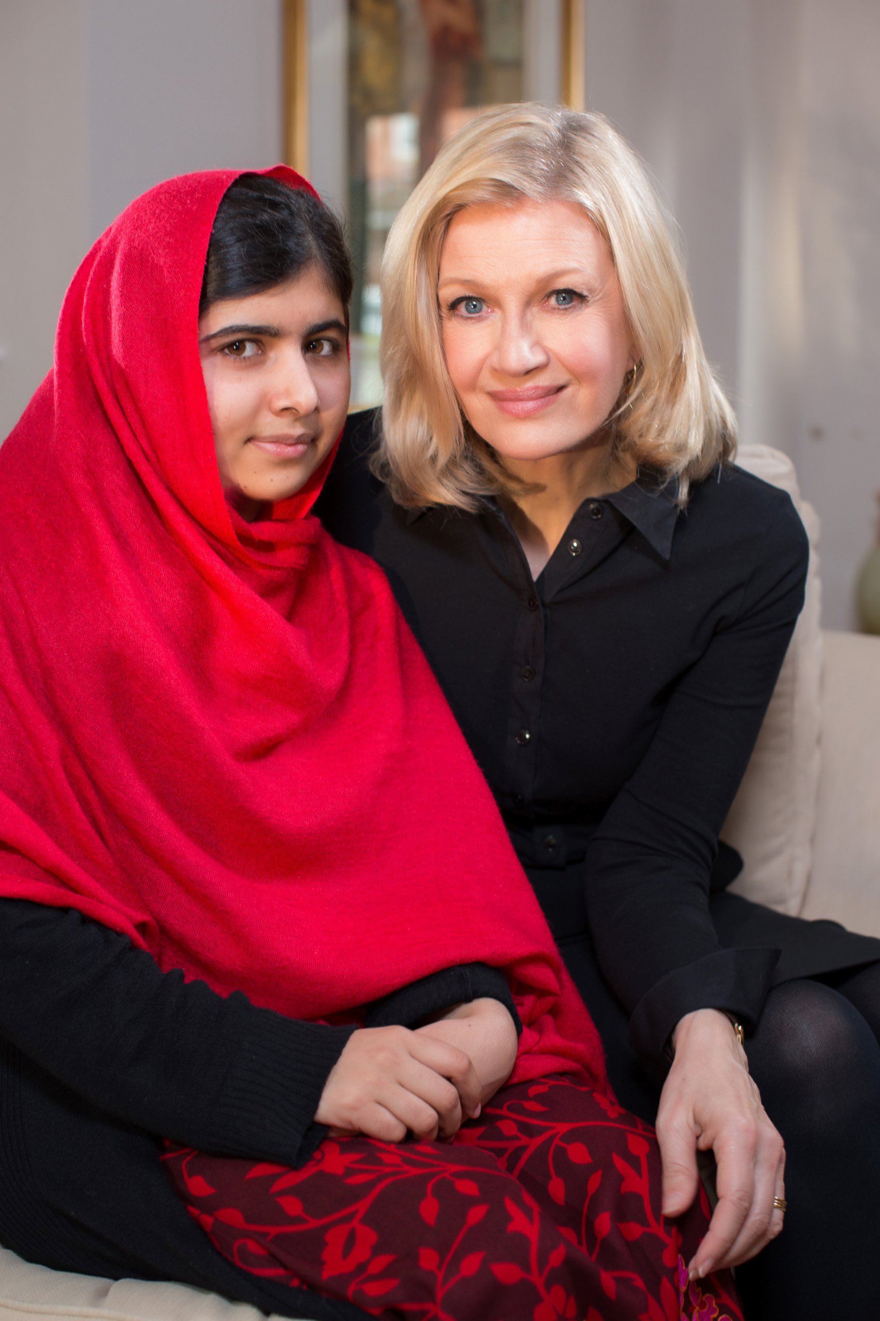 PHOTO: Diane Sawyer conducts the first television interview with Malala Yousafzai, the schoolgirl from Pakistan who was shot by the Taliban in October 2012 because she believed girls should have the right to go to school.