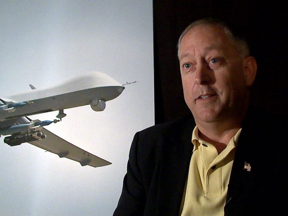 PHOTO: Lt. Col. Mark McCurley (Ret.) talks about the drone strike that killed American al Qaeda member Anwar al-Awalki.