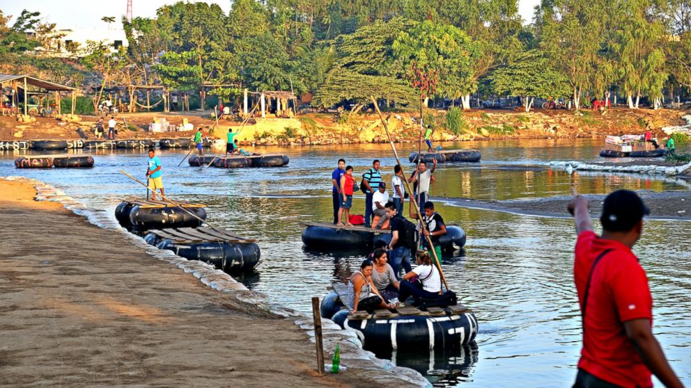The Suchiate River, located between Mexico and Guatemala is a main hub transporting villagers and goods for just a few dollars. Among these people are also migrants who use this river as a means to illegally travel North. 