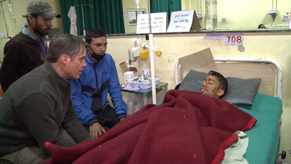 ABC's Terry Moran speaks with an earthquake survivor in Kathmandu, Nepal.