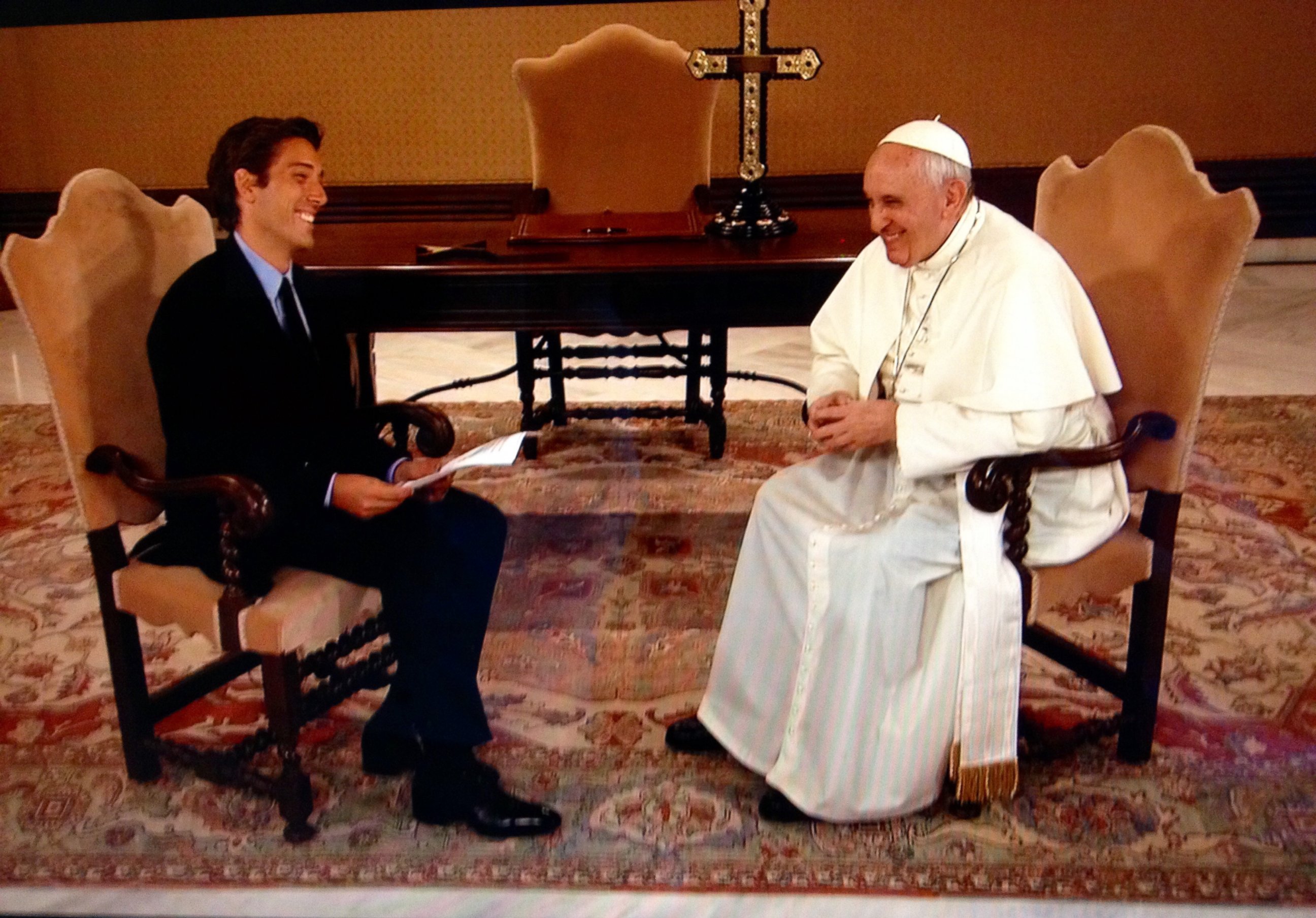 PHOTO: Pope Francis held a virtual audience with Americans in an ABC News event ahead of his 
visit to the U.S.