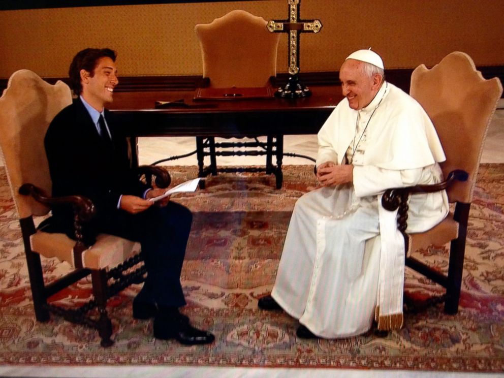 PHOTO: Pope Francis held a virtual audience with Americans in an ABC News event ahead of his
visit to the U.S.