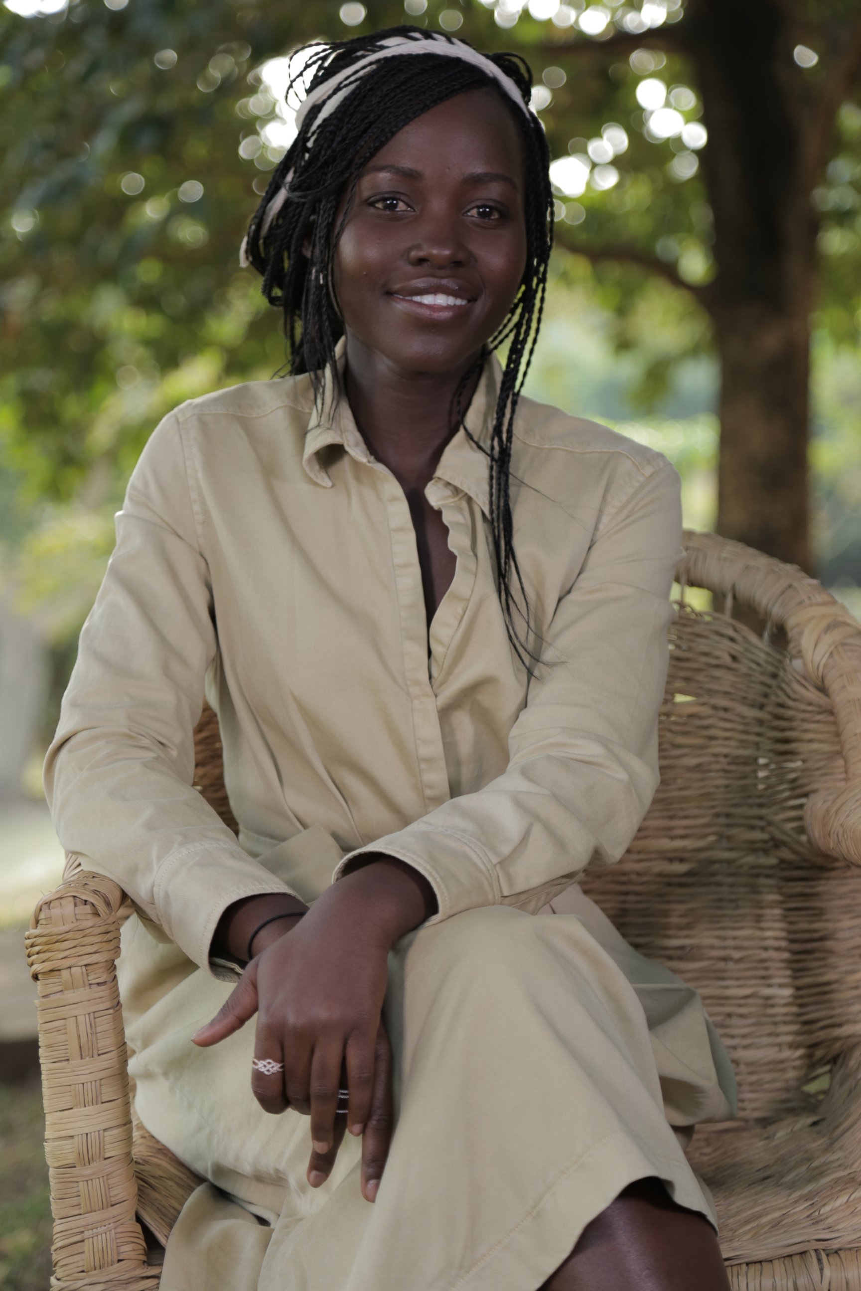 PHOTO:Actress Lupita Nyong'o at the Maisha Gardens in Kampala, Uganda.  