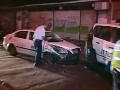 VIDEO: A Palestinian man drove stolen taxi before stabbing several bystanders.