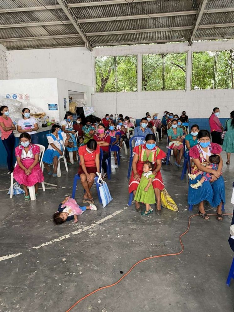 Roughly 75 infants and children were weighed and measured in the village square of Jocotan, Guatemala on the day "Nightline" was there.