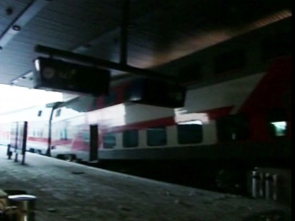 Video: Commuter train slams into a Finland hotel.
