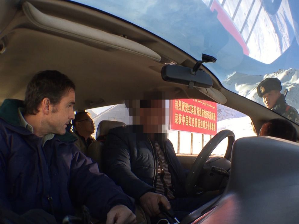 PHOTO: ABC News Bob Woodruff is stopped during a security checkpoint at Khunjerab Pass at the border of China and Pakistan in December 2015.