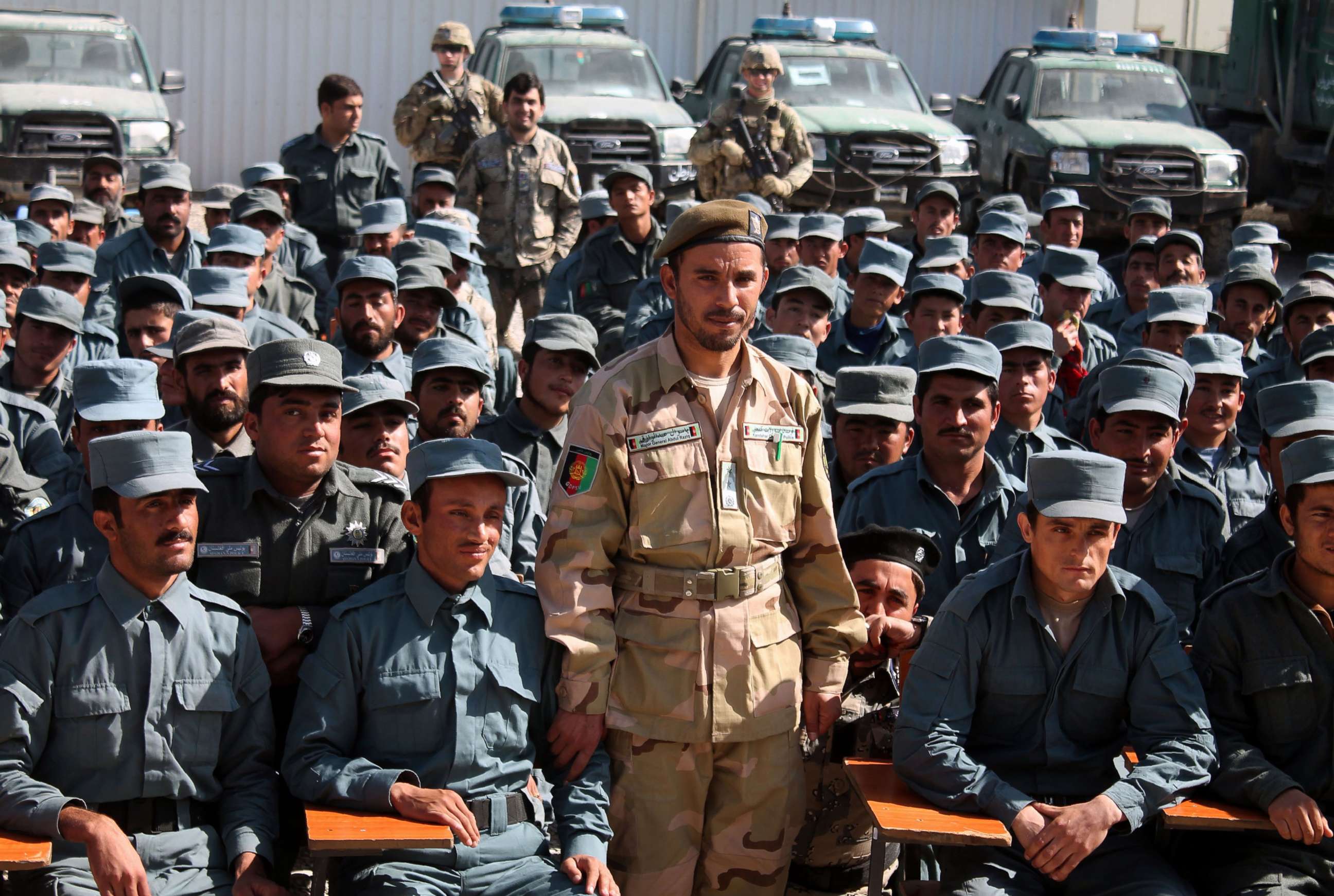 PHOTO: In this Feb. 19, 2017 file photo, Afghan General Abdul Raziq, police chief of Kandahar, poses for a picture during a graduation ceremony at a police training center in Kandahar province. 