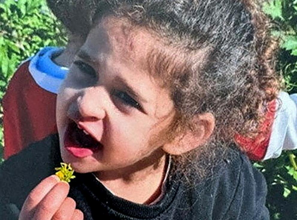 PHOTO: Abigail Idan, 4, who was released after being taken hostage during the October 7 attack by Palestinian militant group Hamas, appears in this undated handout image, obtained Nov. 26, 2023.
